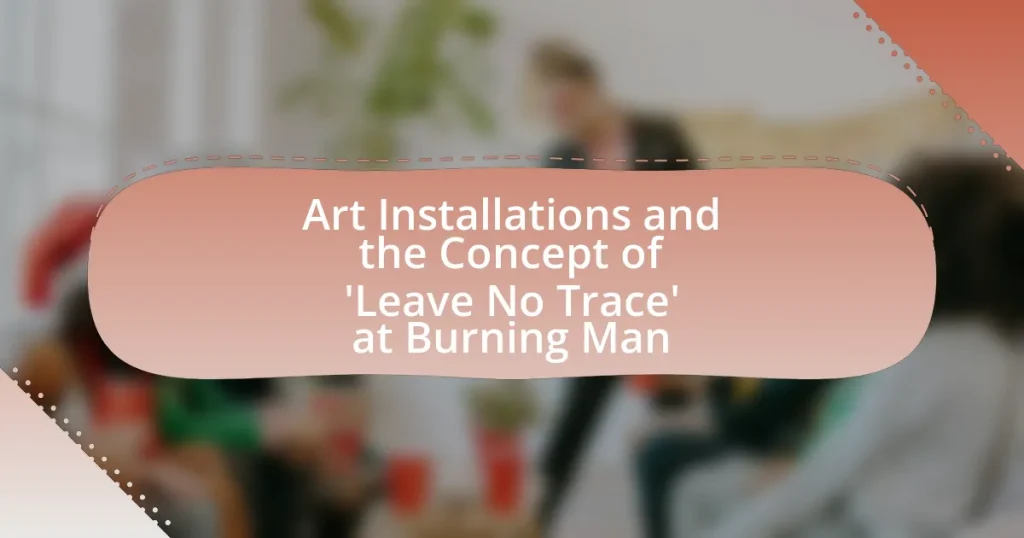 Art Installations and the Concept of ‘Leave No Trace’ at Burning Man