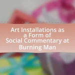 Art Installations as a Form of Social Commentary at Burning Man