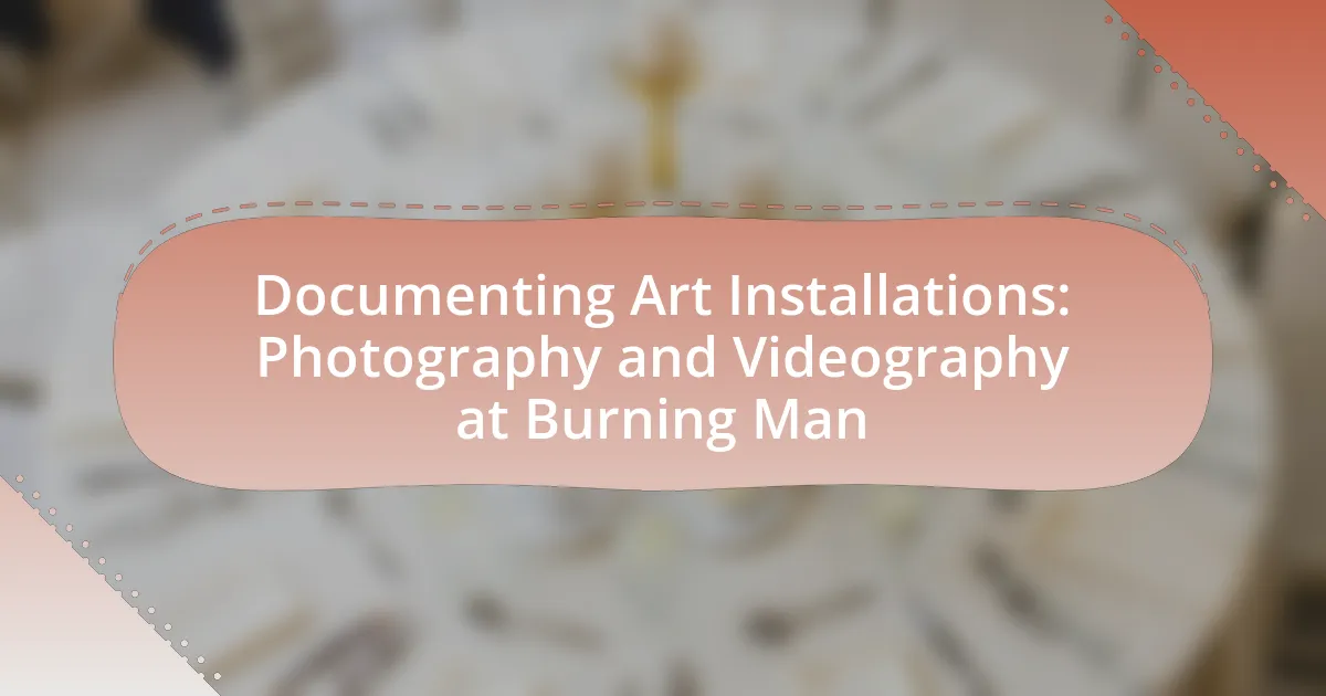 Documenting Art Installations: Photography and Videography at Burning Man