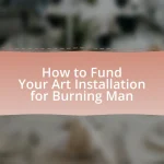 How to Fund Your Art Installation for Burning Man
