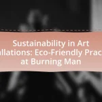 Sustainability in Art Installations: Eco-Friendly Practices at Burning Man