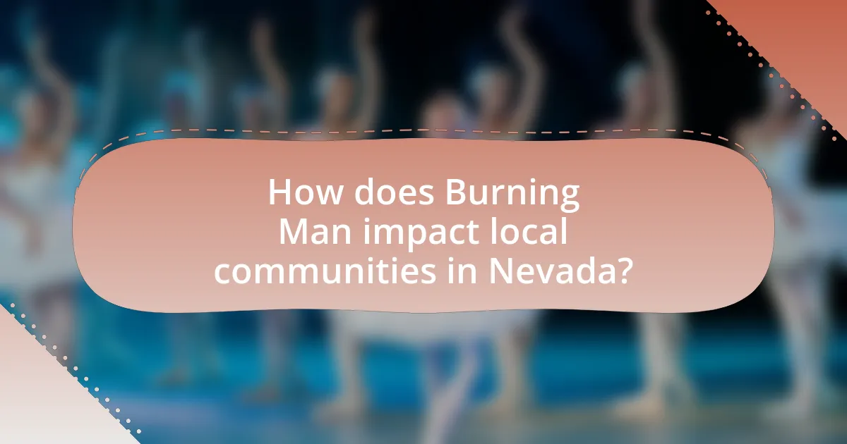 How does Burning Man impact local communities in Nevada?