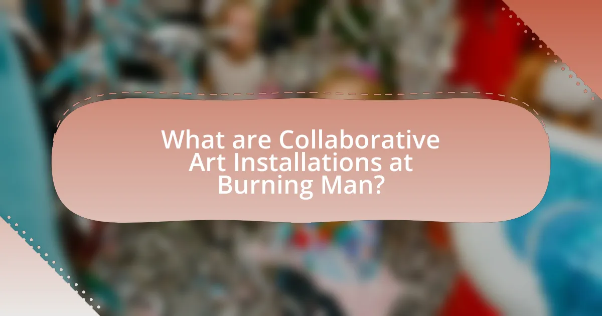 What are Collaborative Art Installations at Burning Man?