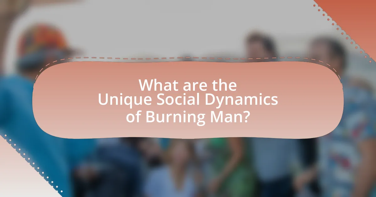 What are the Unique Social Dynamics of Burning Man?