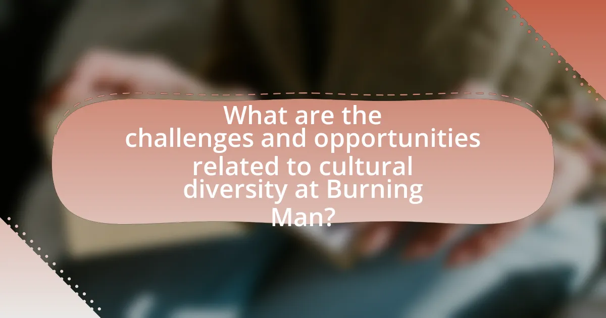 What are the challenges and opportunities related to cultural diversity at Burning Man?