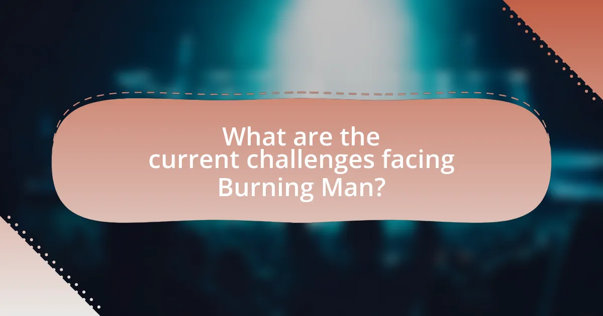 What are the current challenges facing Burning Man?