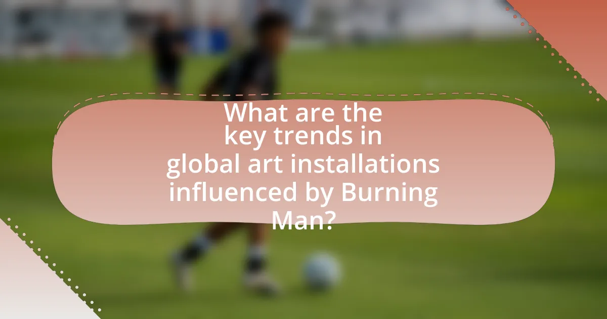 What are the key trends in global art installations influenced by Burning Man?
