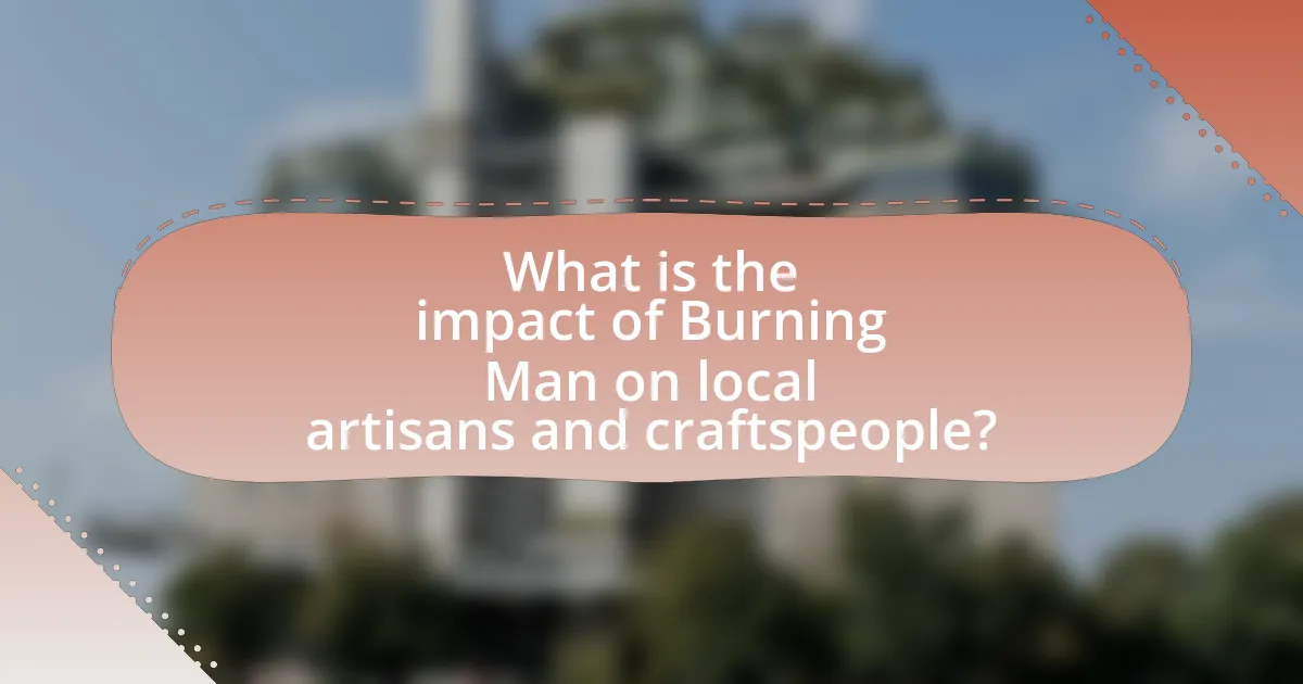What is the impact of Burning Man on local artisans and craftspeople?