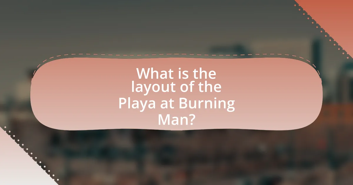 What is the layout of the Playa at Burning Man?