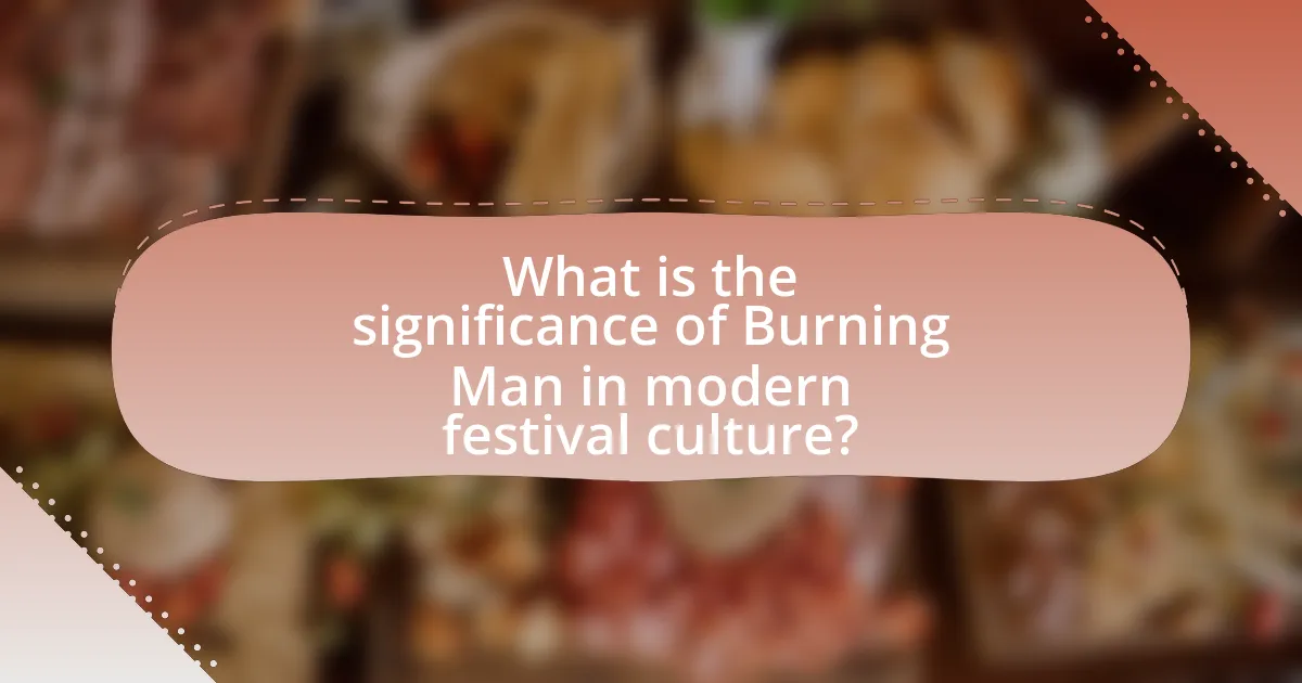 What is the significance of Burning Man in modern festival culture?